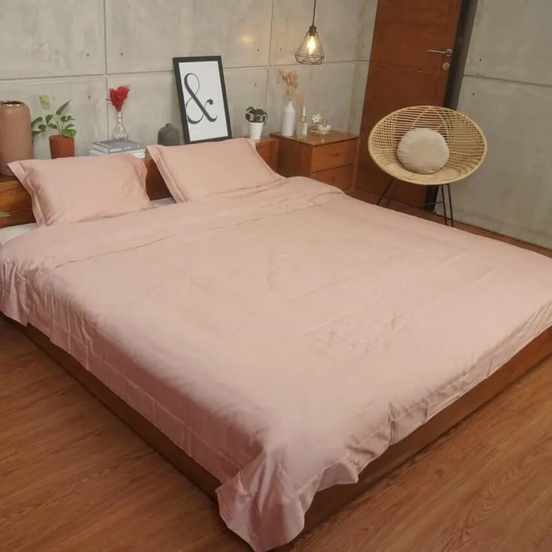 Dusty Pink - Premium Cotton Plain Bedding Set