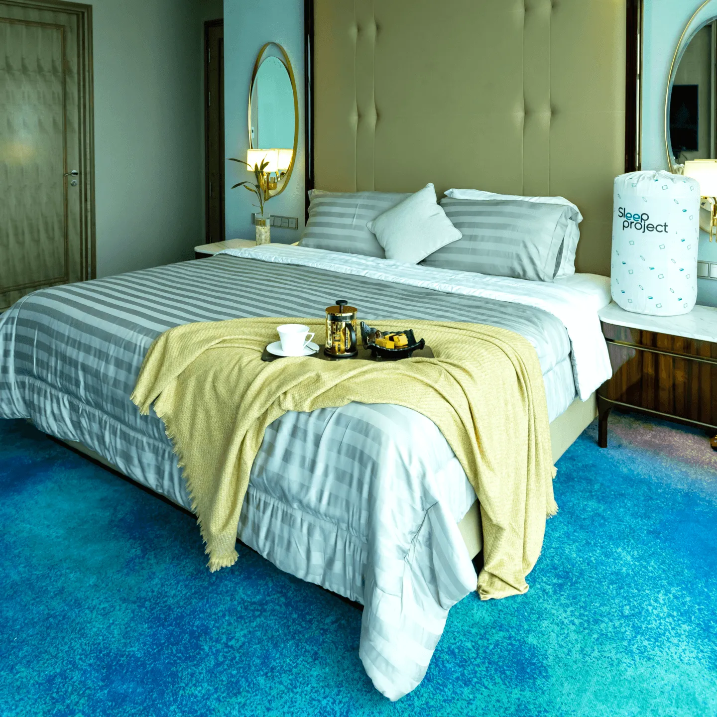 Stripes Medium Gray & White - Premium Bedding Set (TENCEL™️ Lyocell)