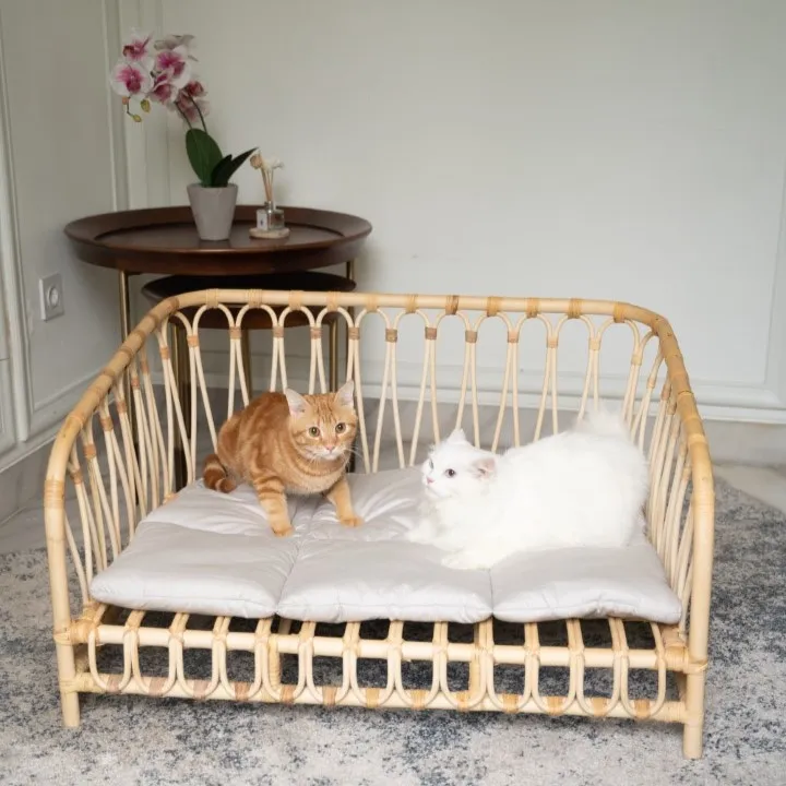 Pet Bed Besar Rotan with Cushion