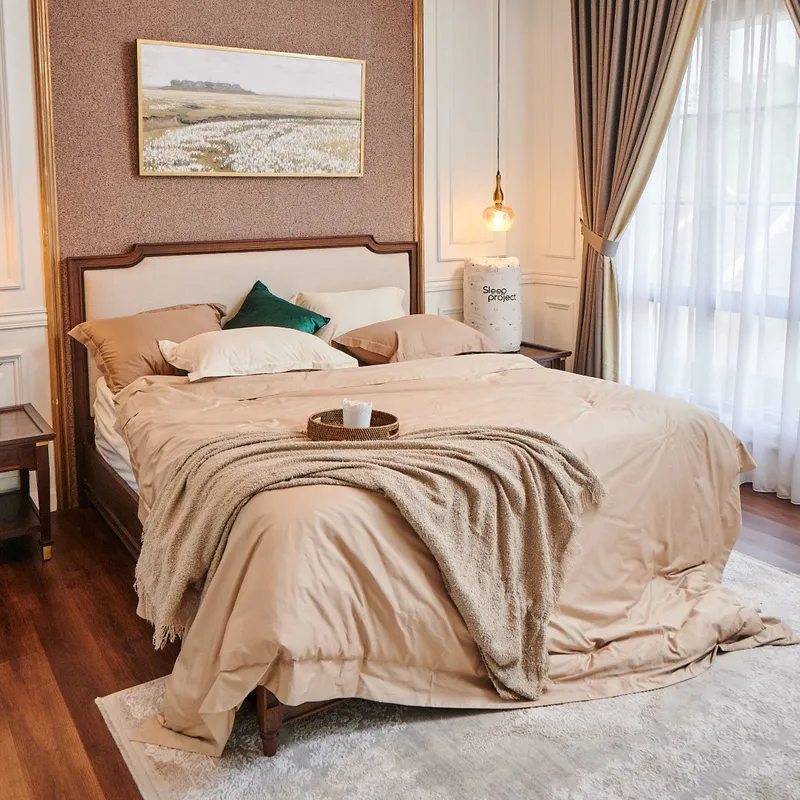 Centaur - Classic Tricolor Premium Cotton Plain Bedding Set
