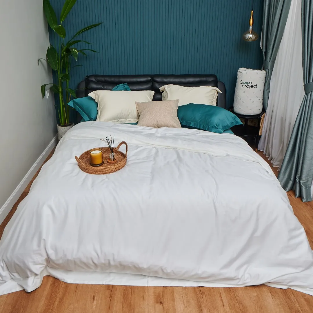 Cicero - Classic Tricolor Premium Cotton Plain Bedding Set