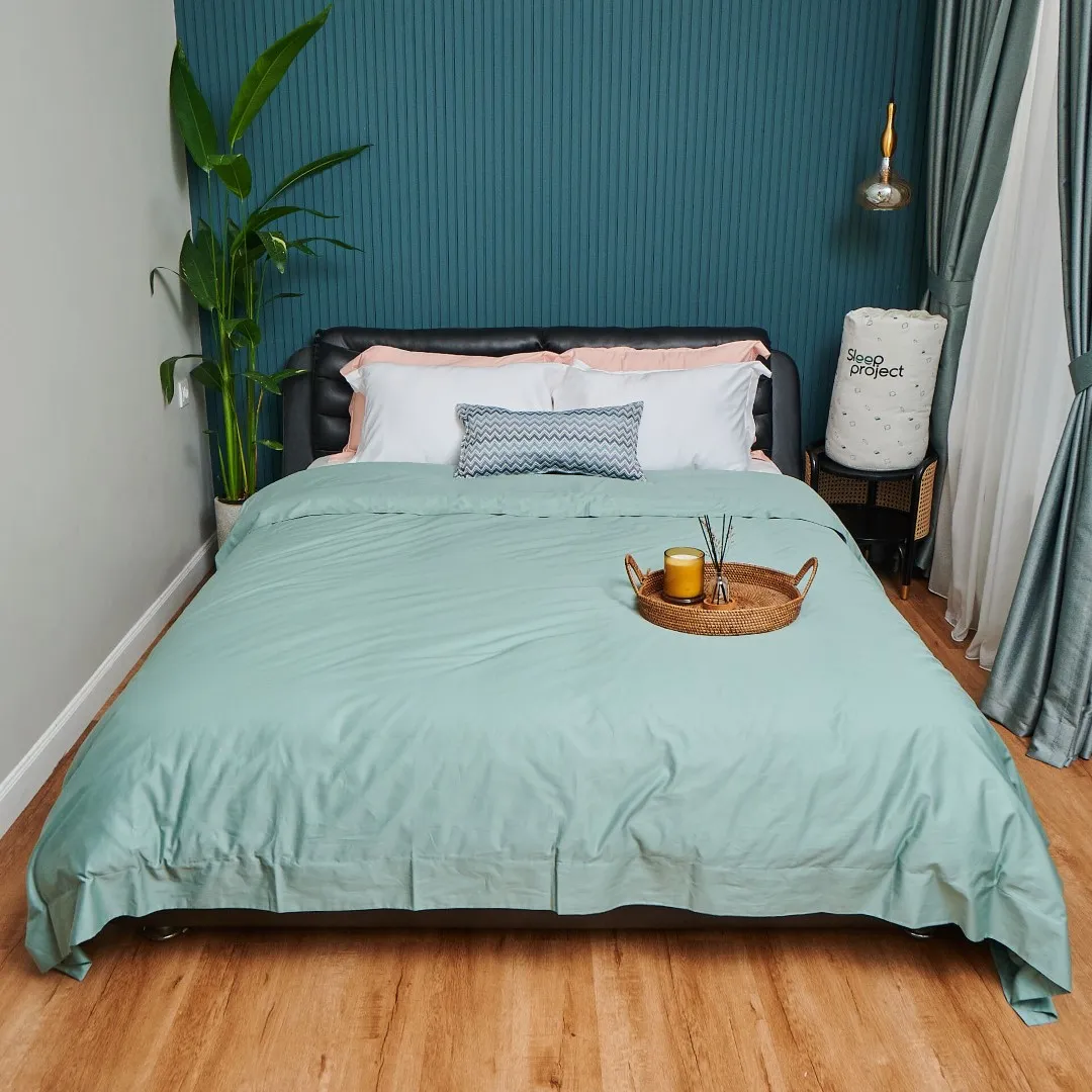 Serenada - Classic Tricolor Premium Cotton Plain Bedding Set