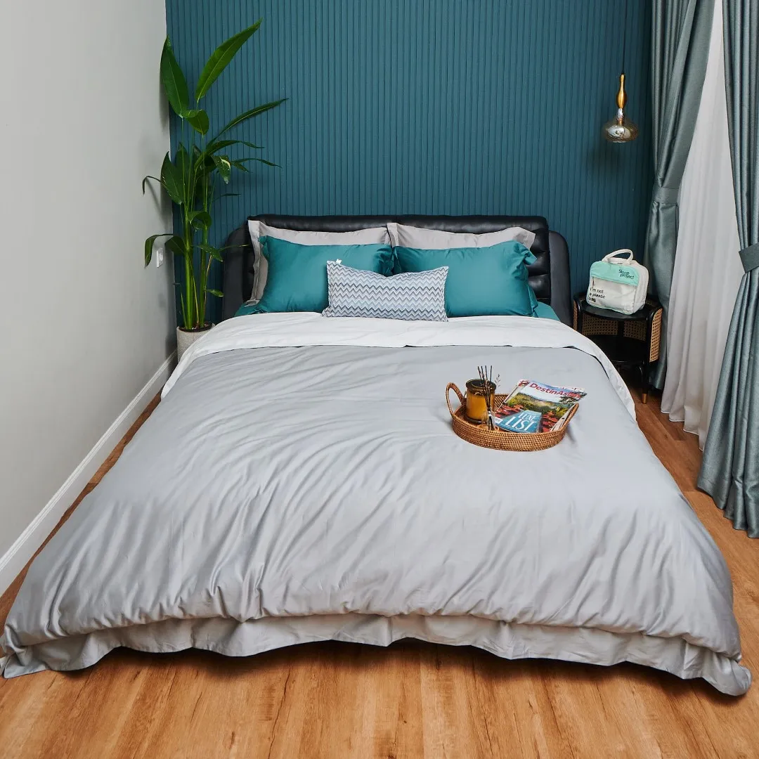 Volans - Classic Tricolor Premium Cotton Plain Bedding Set