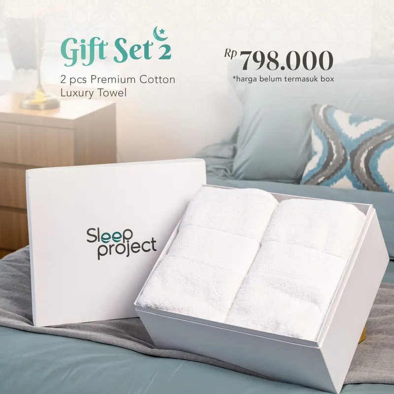 SLEEP PROJECT Ramadan Hampers handuk Premium (2 pcs Premium Cotton Luxury Towel) - Ramadan Gift 2